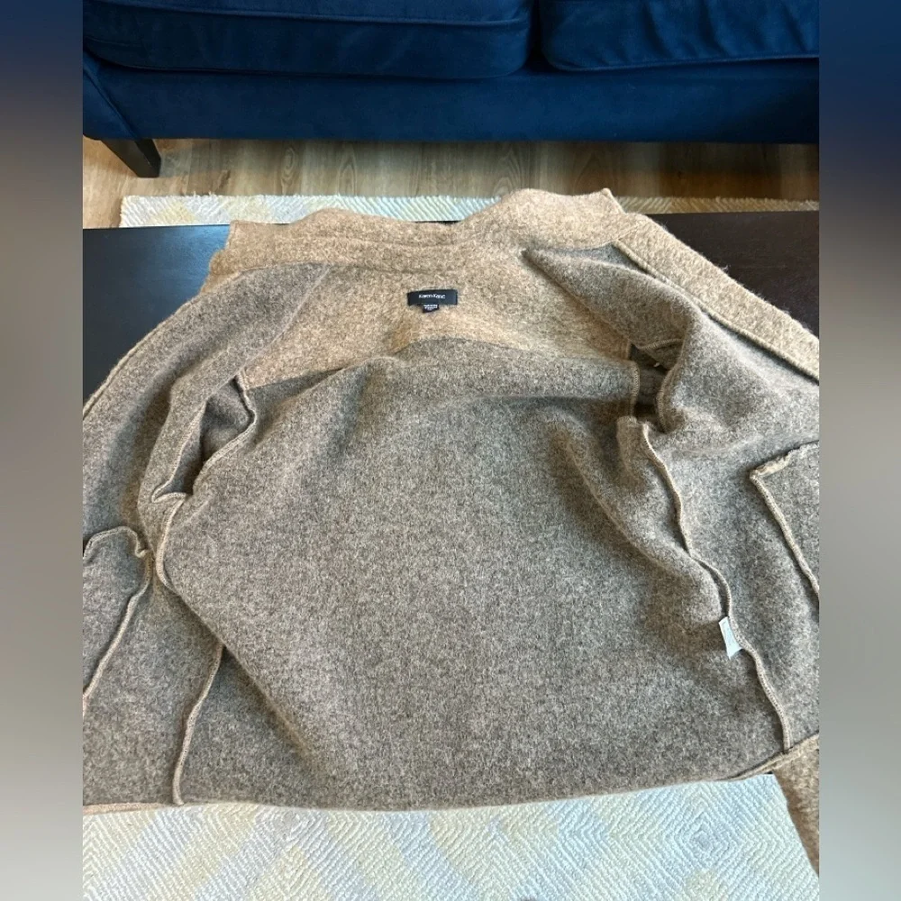 Karen Kane brushed wool blend shirt jacket. - Picture 3 of 8